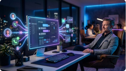 AI dashboard with customer workflows