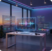 Call analytics dashboard room